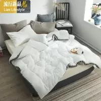 超柔春秋被单双人被子日式北欧纯色秋冬被芯被手感好冬季被褥 三维工匠