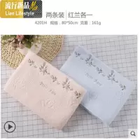 棉枕巾单人一对装棉欧式夏季绣花情侣加大简约大气 三维工匠