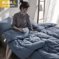 超柔软水洗棉日式被子被褥双人太空被贴身被芯单人学生宿舍春秋被 三维工匠