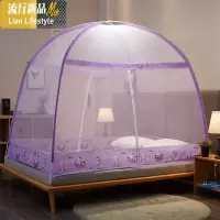 l 购新款蚊帐免安装文账家用蛟账蒙古包蚊帐双人纹怅15m/18米 三维工匠