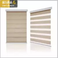 卷帘窗帘柔纱帘成品免打孔百叶卧室浴室厕所家用遮光遮阳帘百叶 三维工匠