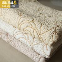 白色绣花玫瑰棉坐垫布艺沙发垫皮沙发垫套欧式田园垫 三维工匠