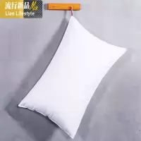 棉布 柔软细腻纤维羽丝绒 舒适枕头芯 学生单人枕芯子白色简约 三维工匠