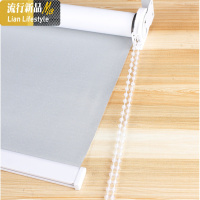 卷帘式全遮光升降拉帘办公室卫生间防水隔断百叶窗帘免打孔安装 三维工匠