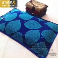 棉枕巾 抽象树叶提花 大气加厚割绒新款 三维工匠