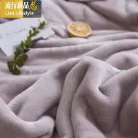 防静电。打游戏追剧盖毯 北欧纯色披毯 保暖空调毯法莱绒加厚毛毯 三维工匠