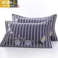 棉纱布枕巾夏季卡通情侣布艺枕头巾一对装 三维工匠
