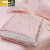 夏季公主风星星刺绣粉色夏凉被60支兰精天丝夏被可水洗空调被 三维工匠被子