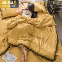 夏季水洗棉夏凉被四件套可水洗空调被单双人夏被三件套夏天薄被子 三维工匠