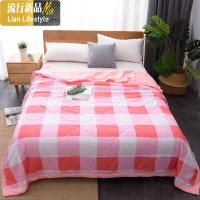 简约水洗棉夏被空调被双人夏季薄被子儿童单人学生夏天薄款夏凉被 三维工匠