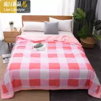 简约水洗棉夏被空调被双人夏季薄被子儿童单人学生夏天薄款夏凉被 三维工匠