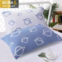 一对装棉枕巾四层棉水洗纱布家用欧式学生枕头巾单人 三维工匠