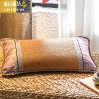 夏天凉席枕头护颈枕芯茶叶夏季竹凉枕单人凉爽夏双人藤枕冰丝家用 三维工匠