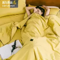夏季冰丝夏凉被四件套空调被真天丝床单可水洗薄被子双人单人被芯 三维工匠