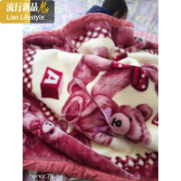 春秋冬儿童盖毯婴儿毛毯云毯幼儿园小被子午睡珊瑚绒双层加厚 三维工匠