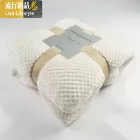 北欧网眼小毛毯单人沙发午睡宿舍盖毯保暖被子学生冬季珊瑚绒床单 三维工匠