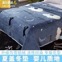 毯子被子床单人珊瑚法兰绒毛毯冬季加厚保暖夏天夏季薄款宿舍学生 三维工匠