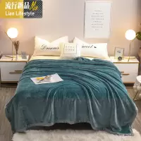珊瑚绒毯子简约纯色法莱绒宝宝绒毛毯夏天空调午睡毯冬天加绒床单 三维工匠