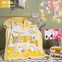 婴儿加厚小毛毯拉舍尔儿童盖毯幼儿园午睡毯子双层抱毯 三维工匠