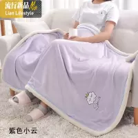 珊瑚绒毯小被子午睡毯办公室小毛毯单人加厚学生宿舍保暖双层冬季 三维工匠