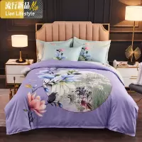 四件套棉棉加厚四季通用简约网红款床单被套1.8m2.0m床上用品 三维工匠