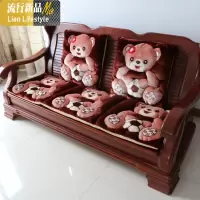 秋冬加厚毛绒垫子单双三人位组合沙发垫坐垫真皮红实木沙发坐垫 三维工匠