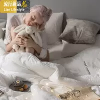 ins风北欧刺绣春秋被加厚保暖冬被子单双人水洗棉被芯羽丝绒被褥 三维工匠