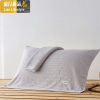 一面纱布一面毛圈枕巾 色棉枕头巾 AB版双面 75*52CM一对装 三维工匠