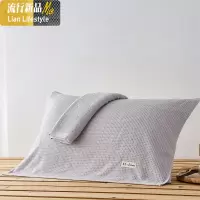一面纱布一面毛圈枕巾 色棉枕头巾 AB版双面 75*52CM一对装 三维工匠