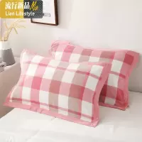 枕巾盖巾一对装棉四层纱布家用四季简约大人单人枕头巾毛巾棉 三维工匠