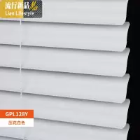 3.5CMPVC免打孔S百叶窗帘防水遮光办公室浴室厨房卫生间卷帘 三维工匠
