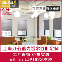 上海百叶窗帘遮光升降卷帘窗帘办公室上安装隔断电动遮阳帘定制 三维工匠