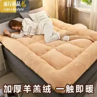 加厚羊羔绒床垫垫被冬季保暖家用单双人床褥子地铺睡垫子学生宿舍 三维工匠