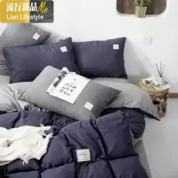 床上用品纯色四件套1.5/1.8m单双人简约被套床单学生宿舍三件套3 三维工匠