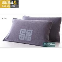 棉枕 厚实舒适吉祥文案柔软厚实大气棉情侣枕巾一对 三维工匠