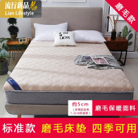 羊羔绒床垫冬季加厚保暖软垫1.5床双人家用高密柔软铺底折叠褥子 三维工匠