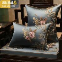 中式红木椅坐垫实木沙发垫靠背套古典家具垫罗汉床垫子五件套定制 三维工匠