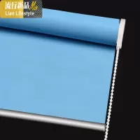 打孔卷帘百叶窗帘遮光升降卫生间厕所防水手拉式厨房浴卧办公室 三维工匠