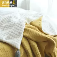 [小华夫格]北欧少女心被套毛毯盖毯加厚冬季保暖毯子简约休闲毯 三维工匠