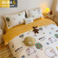 卡通二次元棉四件套KX小清新棉被套chic风少女心学生3,4件套 三维工匠
