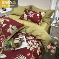 美式60支数码印花棉贡缎长绒棉四件套棉棉床单被套床上用品 三维工匠