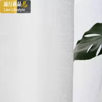 透光不透人窗纱简约现代加厚白色沙客厅隔断阳台遮光窗帘纱白纱帘 三维工匠