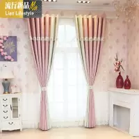 2020新款流行拼接加厚主卧温馨遮光遮阳2019婚房卧室棉麻窗帘布 三维工匠