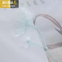 蒲公英窗帘纱白色纱帘北欧飘窗阳台隔断装饰蕾丝窗纱自粘式魔术贴 三维工匠