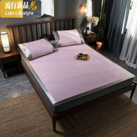 藤席凉席1.8m床冰丝席三件套1.5米2.0x2.2双人0.91.2单人学生宿舍 三维工匠