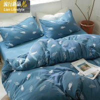 a类超柔天竺棉针织四件套棉日式床笠款三4件套棉被套床单 三维工匠