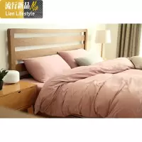 天竺棉色四件套针织棉可棉被套床笠款1.5m1.8m米床上用品 三维工匠