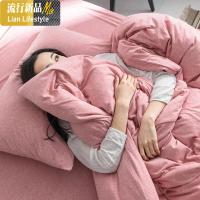 棉针织四件套棉1.8m床笠简约加厚天竺棉床单被套床上用品 三维工匠
