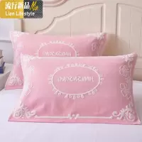 棉枕巾一对装欧式单人枕头巾52乘75棉大厚四层纱布一只装枕巾 三维工匠