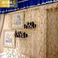 地中海手工编帘道具帘挂相片装饰隔断墙壁装修帘挂帘飘窗帘子 三维工匠